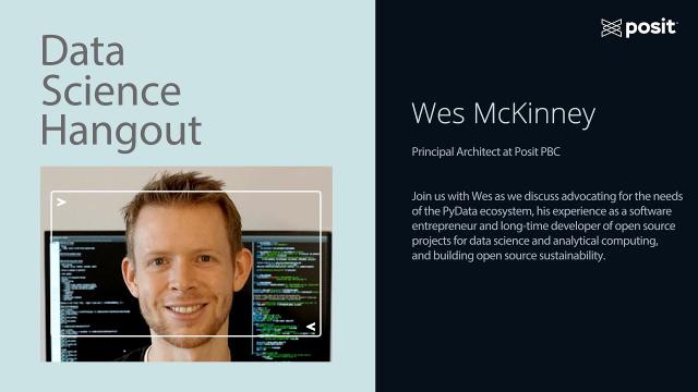 Wes McKinney @ Posit | Data Science Hangout