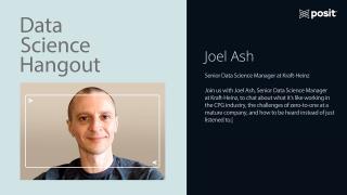 Data Science in CPG and the Zero-to-One journey | Joel Ash @ Kraft Heinz | Data Science Hangout